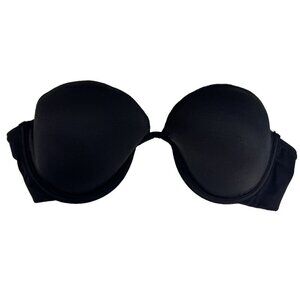 Fashion Forms Womens Black Strapless Underwire formalwear light padding 36C Bra